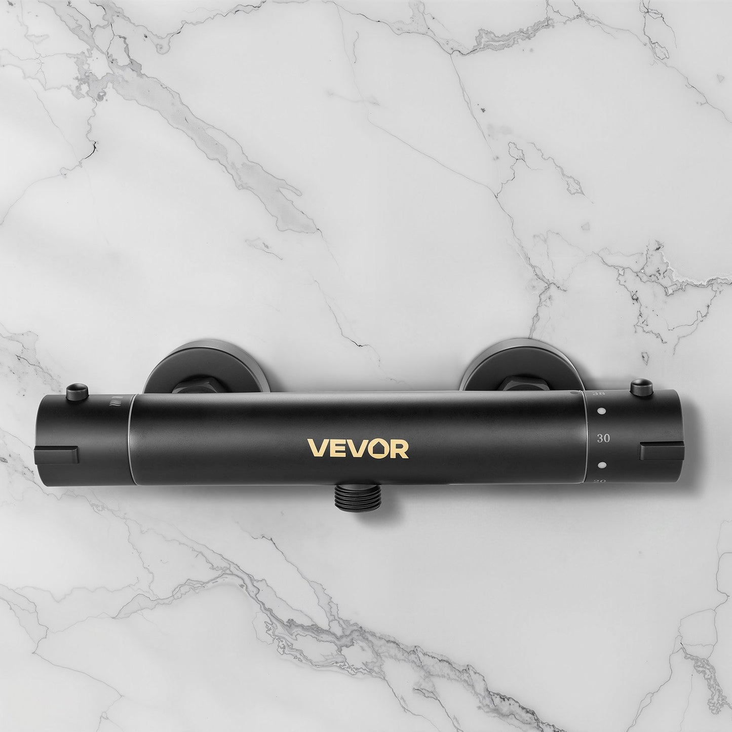 Thermostatic Shower Faucet Valve, 38℃ Secure Lock Thermostatic Shower Valve Trim Kit, Hot Cold Water Showering Faucet Temperature Control Valves with Electrophoretic Coating for Bathroom, RV