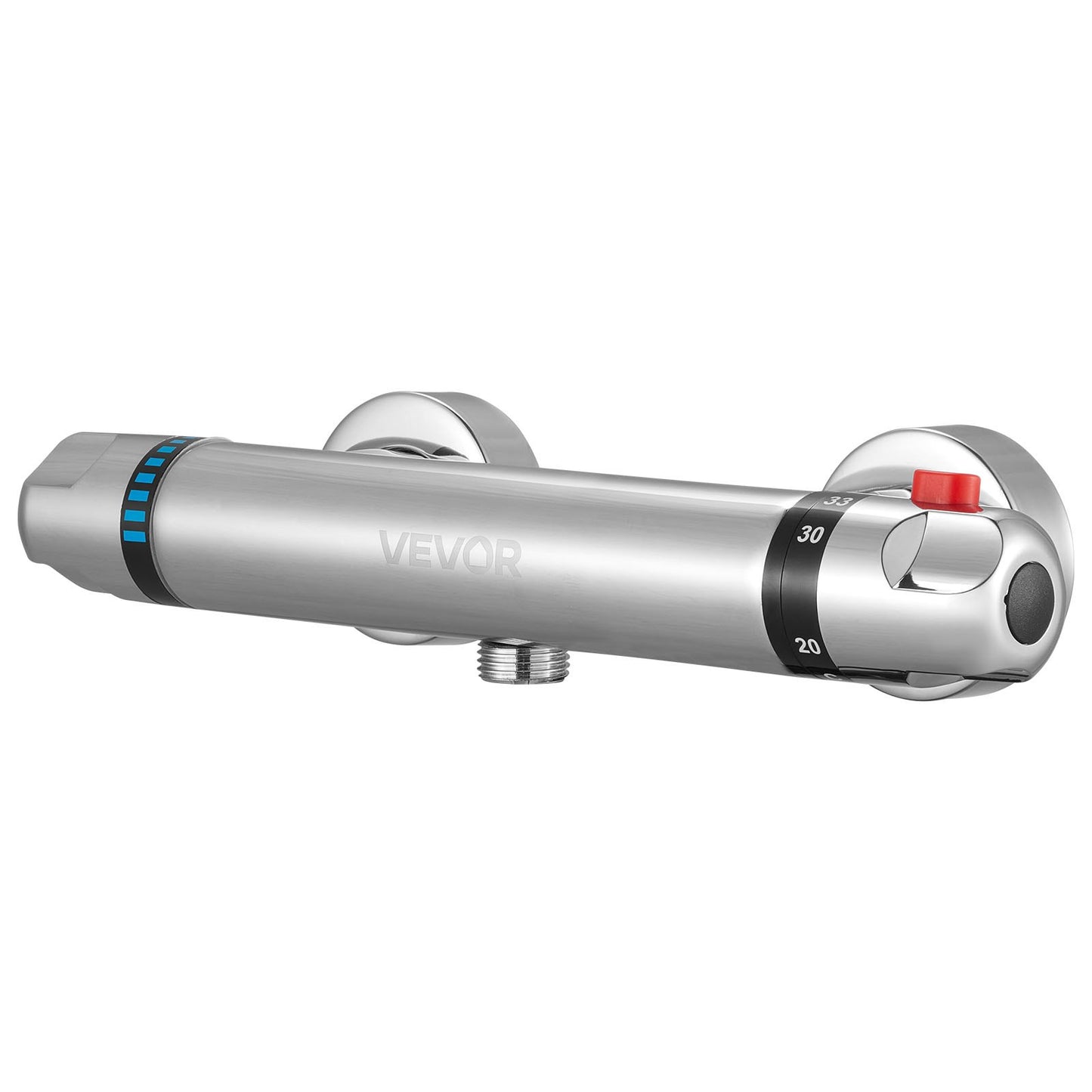 Thermostatic Shower Faucet Valve, Anti-Scald 38℃ Secure Lock Thermostatic Shower Mixer Valve, Hot Cold Water Showering Faucet Temperature Control Valves for Bathroom, RV, Chrome-Plated Coating