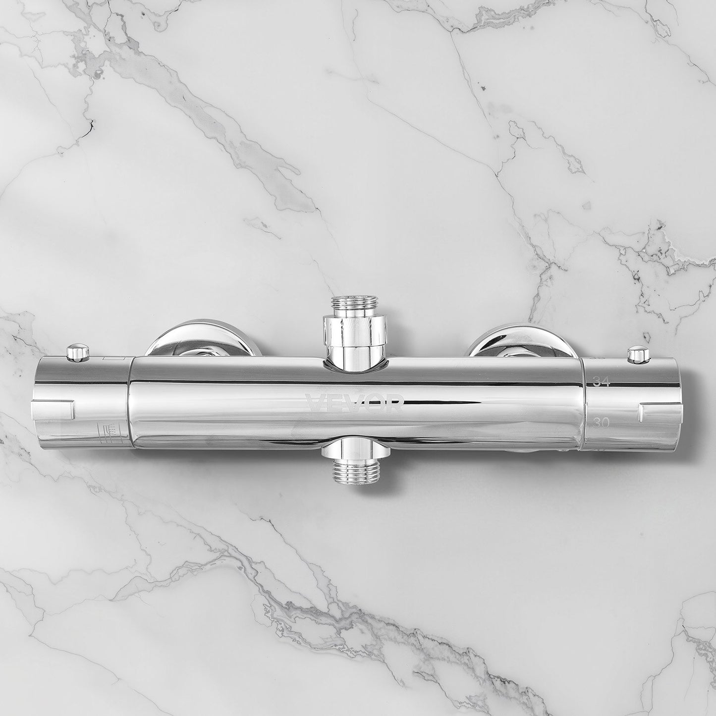 Thermostatic Shower Faucet Valve, 38℃ Secure Lock Thermostatic Mixing Valve, Hot Cold Water Showering Faucet Temperature Control Valves with Consistent Water Temperature for Bathroom, RV, Camper