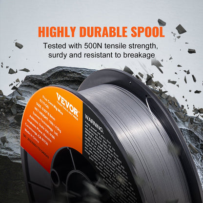 Fülldraht, E71T-GS 0,8 mm 4,5 kg, gasloser MIG-Schweißdraht für Baustahl mit geringer Spritzerbildung für alle Schweißpositionen und den Einsatz im Freien