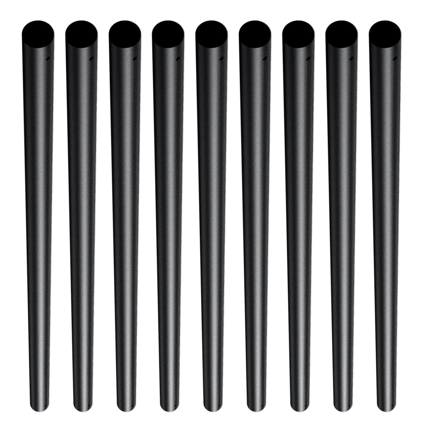 Staircase Metal Balusters, 3/4'' Round x 32'' Long Aluminum Decorative Banister Spindles, 101 Pack Deck Baluster with Screws, Classic Hollow Deck Railing Satin Black Powder Coated for Porch
