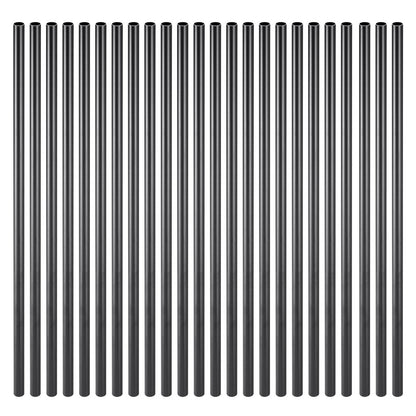Treppengeländerstäbe, 101er-Pack, 66 cm lange Aluminium-Treppengeländerstäbe, 19 mm wasserdichte runde Metallspindeln, Hohlprofilgeländer mit Geländerkappen und Schrauben für Treppen, Veranden und Terrassen, mattschwarz