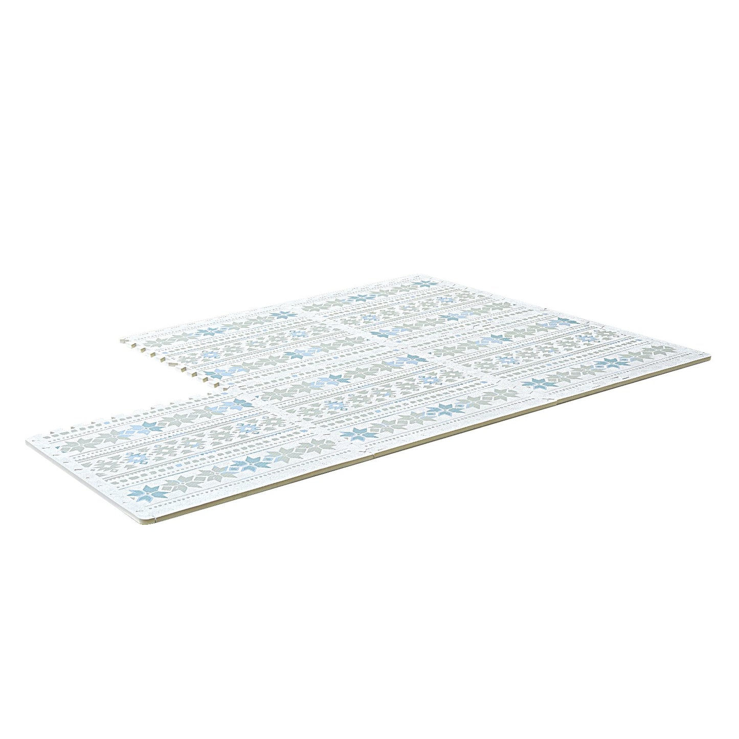 6 Tiles Kids Play Mat, 0.5 Inch Toddler Play Mat with EVA Foam, 24" x 24" Puzzle Play Mat with 24 sq.ft Coverage, Interlocking Toddler Mats for Play Room, Nursery, Living Room, Light Gray