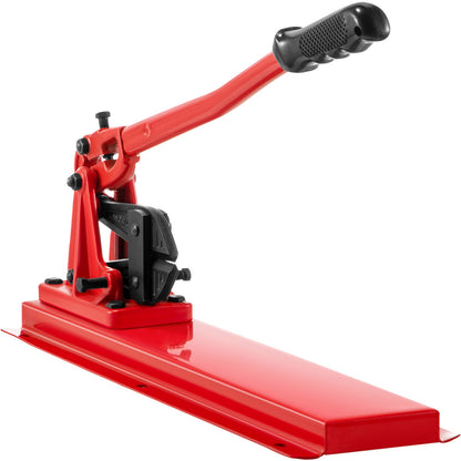 24\" Bench Type Hand Swager, Cutting Capacity 3/8\" Bolt Cutter Bench Type, Hardness 35-45HRC Crimping Tool Bench Wire Rope Cable, Red Swaging Machine for Swaging and Cutting, Arm Bench Swager