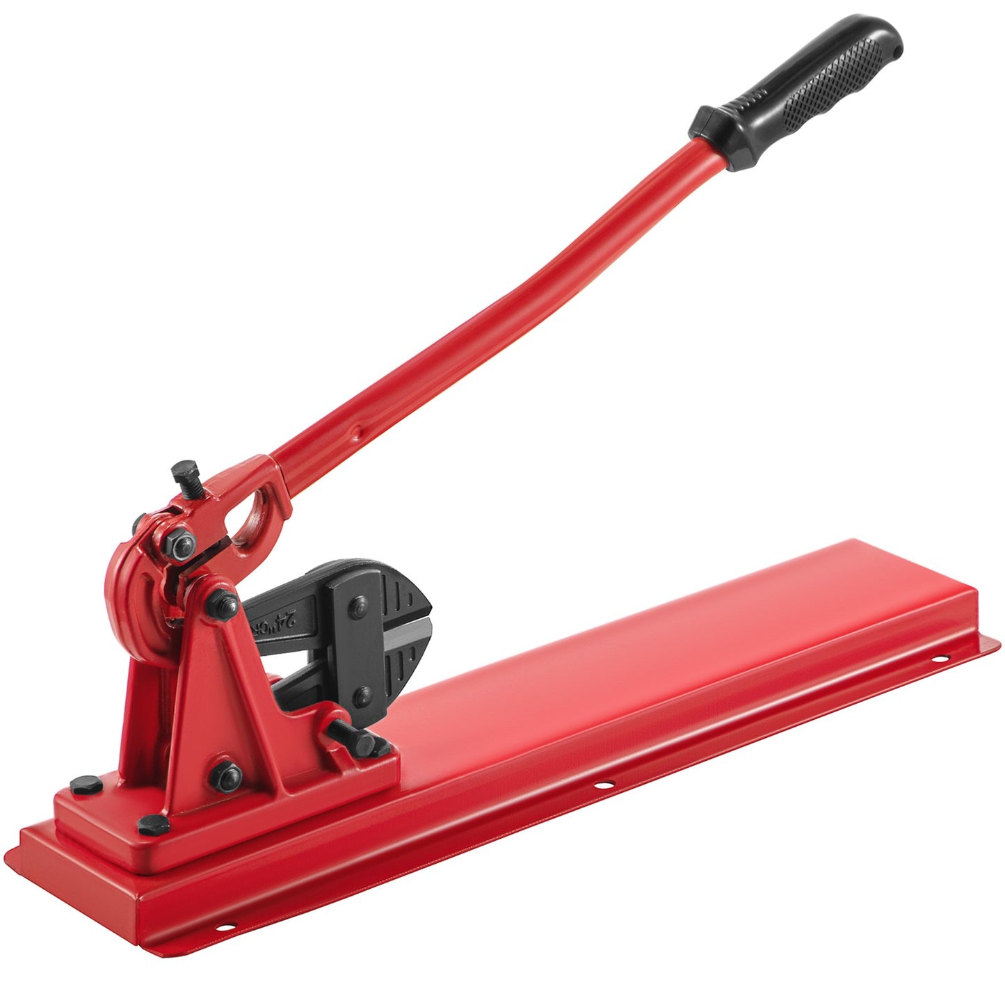 24\" Bench Type Hand Swager, Cutting Capacity 3/8\" Bolt Cutter Bench Type, Hardness 35-45HRC Crimping Tool Bench Wire Rope Cable, Red Swaging Machine for Swaging and Cutting, Arm Bench Swager