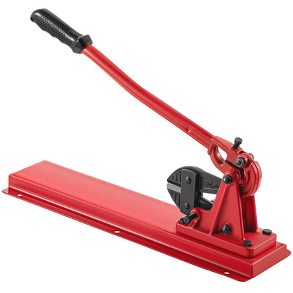 24\" Bench Type Hand Swager, Cutting Capacity 3/8\" Bolt Cutter Bench Type, Hardness 35-45HRC Crimping Tool Bench Wire Rope Cable, Red Swaging Machine for Swaging and Cutting, Arm Bench Swager