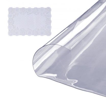 Transparente Tischschutzhülle, runde Tischdecke (1230 mm Durchmesser), 1,5 mm dicke PVC-Tischdecke, wasserdichter Schutz für Schreibtisch, Couchtisch und Esstisch