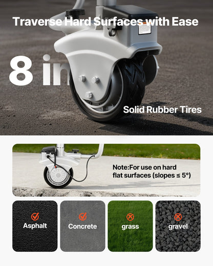 Electric Trailer Dolly, 2.5 T Towing Capacity, 380W 12V Motorized Jockey Wheel with 7 m/min Moving Speed, 31-63 cm Adjustable Clamp Height & 20.3 cm Rubber Tire, For Moving Caravan Boat