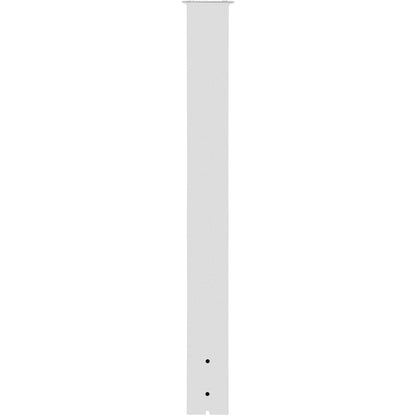 Mailbox Post, 43\" High Mailbox Stand, White Powder-Coated Mail Box Post Kit, Q235 Steel Post Stand Surface Mount Post for Sidewalk and Street Curbside, Universal Mail Post for Outdoor Mailbox