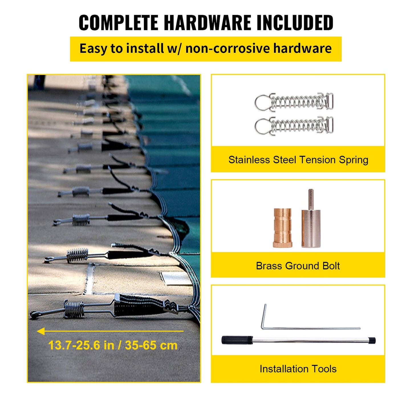 Sicherheitsabdeckung für eingelassene Pools (20 x 40 Fuß, rechteckig), inklusive 4 x 10 Fuß großer Mittelstufe, blickdichte Netzabdeckung mit Ablauflöchern, Winterabdeckung, grün