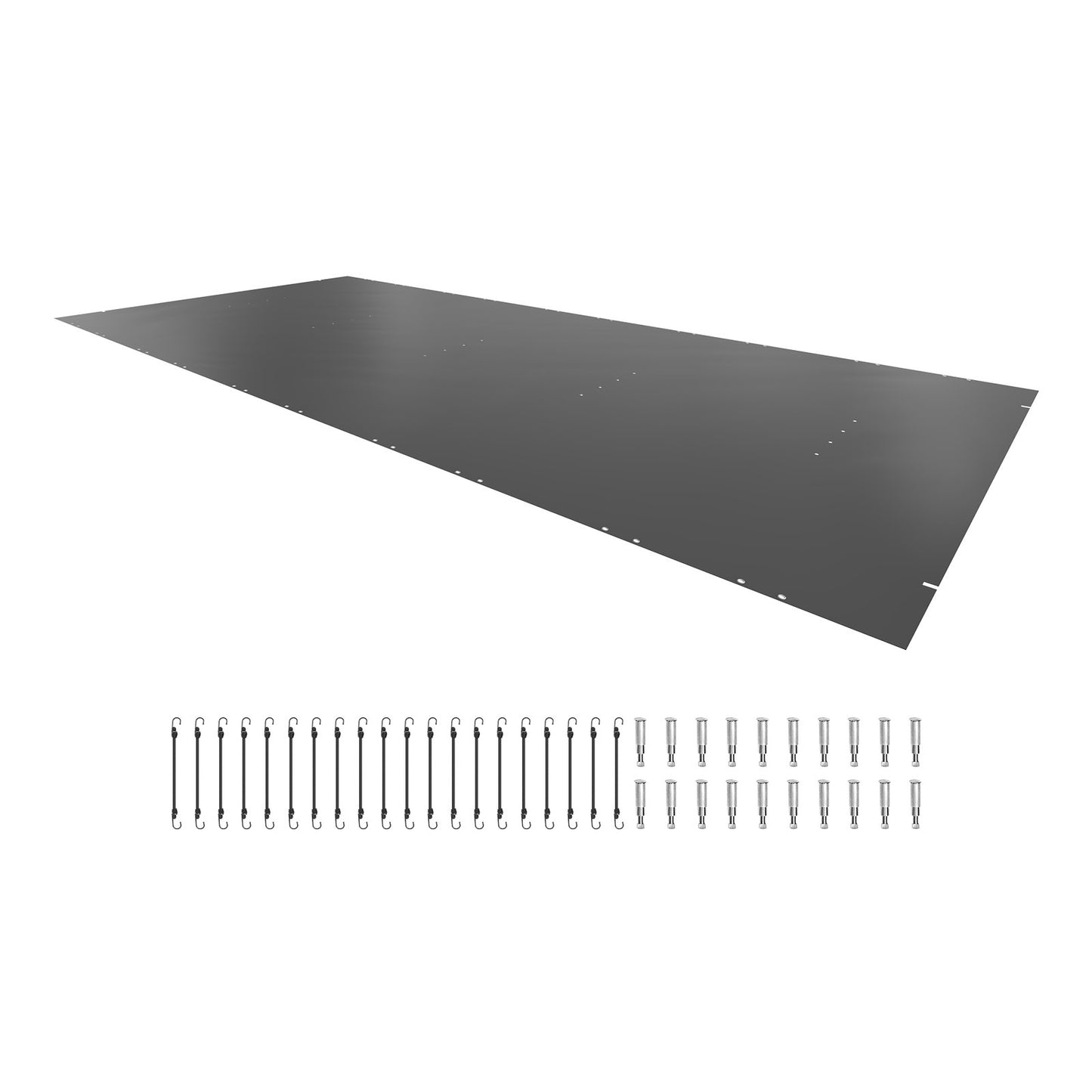 Poolabdeckung, 4 x 8 m, für eingelassene Pools geeignet, anthrazitfarbene Poolabdeckung, rechteckige PVC-Poolabdeckung, robuste Sicherheitsabdeckung für Schwimmbecken, Winterschutzabdeckung