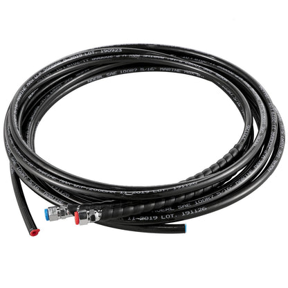 Hydraulic Boat Steering Kit, 300HP Hydraulic Steering Helm Pump, Aluminum Alloy Steering Cylinder, 13.5\" Steering Wheel with 10\" Hydraulic Steering Hose for Boat Steering System