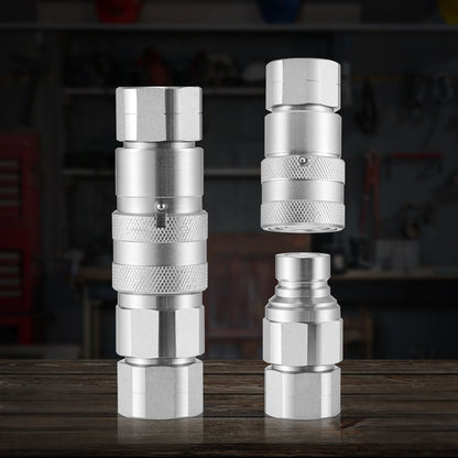 1/2" Flachkupplungen für Hydraulik, 3/4" SAE Schnellkupplungen für Kompaktlader mit 2 Staubkappen (ISO16028)