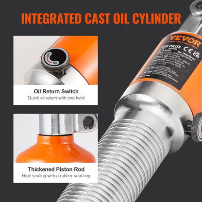 Hydraulic Gear Puller, 15 Ton Max Capacity Wheel Bearing Pulling Separator, 2 or 3 Jaws Puller, Vertically and Horizontally, 30.5cm Jaw Hydraulic Puller with Case for Pulling Hubs