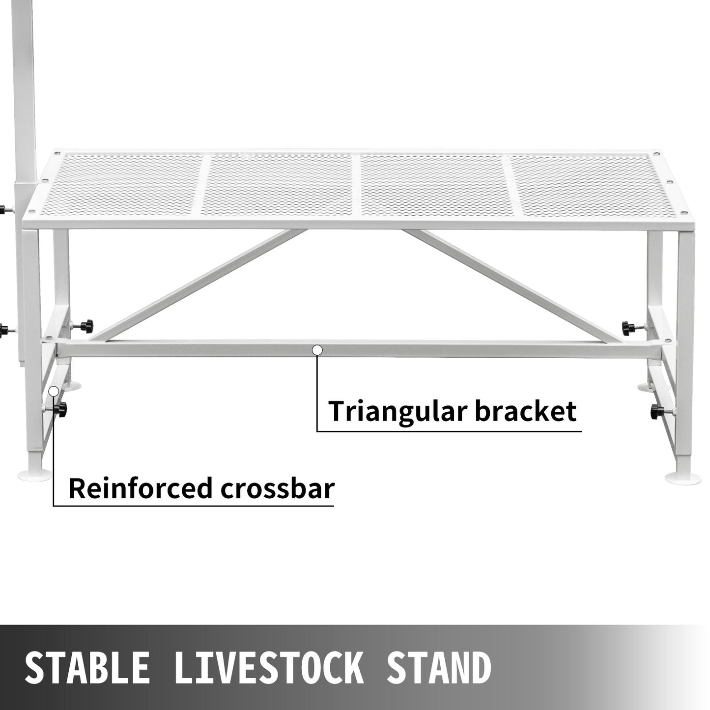 Livestock Stand 51x23 inches, Trimming Stand with Straight Head Piece, Goat Trimming Stand Metal Frame Sheep Shearing Stand Livestock Trimming Stands