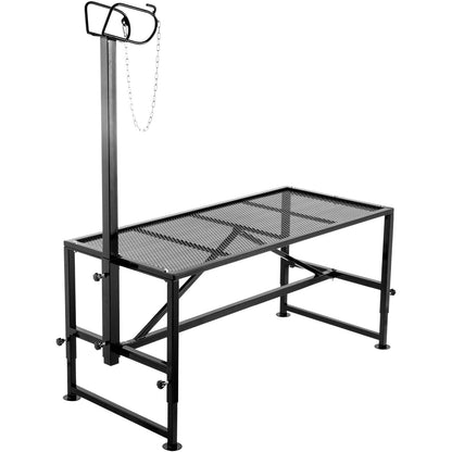 Livestock Stand 51x23 inches, Trimming Stand with Straight Head Piece, Goat Trimming Stand Metal Frame Sheep Shearing Stand Livestock Trimming Stands