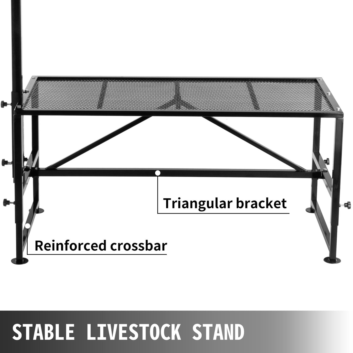 Livestock Stand 51x23 inches, Trimming Stand with Straight Head Piece, Goat Trimming Stand Metal Frame Sheep Shearing Stand Livestock Trimming Stands