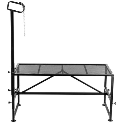 Livestock Stand 51x23 inches, Trimming Stand with Straight Head Piece, Goat Trimming Stand Metal Frame Sheep Shearing Stand Livestock Trimming Stands