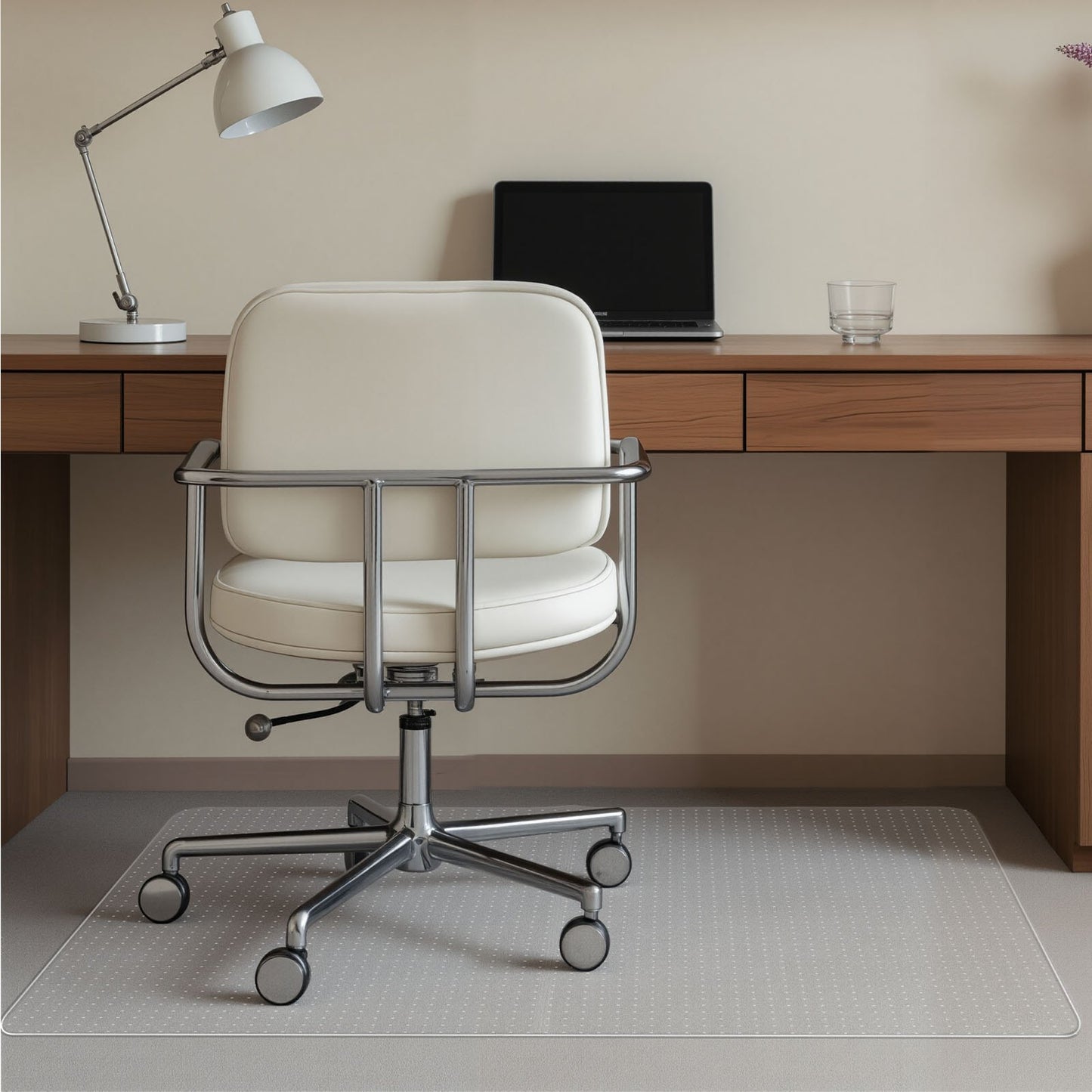 Stuhlmatte, 915 x 1225 mm Bürostuhlmatte für Teppichböden, Kunststoff-Bodenschutzmatte mit Noppen, rutschfest und leicht zu reinigen, leicht zu gleitende Untertischmatte für das Homeoffice (rechteckig)