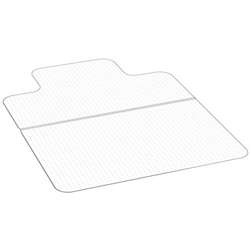 Stuhlmatte mit Rand, 915 x 1225 mm, Bürostuhlmatte für kurzflorige Teppichböden, Kunststoff-Bodenschutzmatte mit Noppen, rutschfest und leicht zu reinigen, leicht zu gleitende Unterlage für Schreibtische im Homeoffice