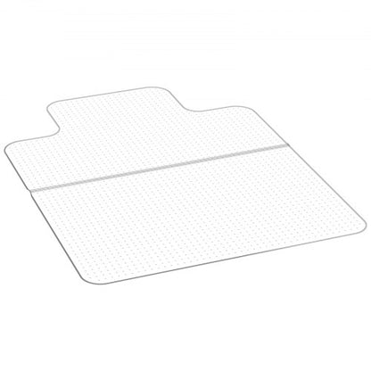 Stuhlmatte mit Rand, 915 x 1225 mm, Bürostuhlmatte für kurzflorige Teppichböden, Kunststoff-Bodenschutzmatte mit Noppen, rutschfest und leicht zu reinigen, leicht zu gleitende Unterlage für Schreibtische im Homeoffice