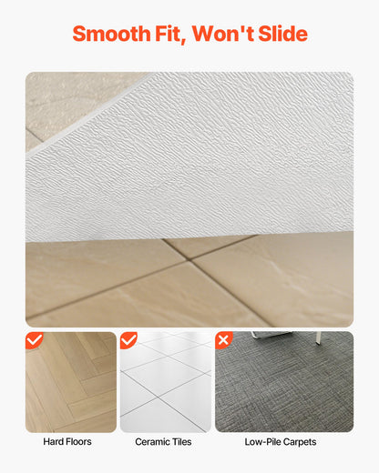 Stuhlmatte, 915 x 1225 mm Transparente Bürostuhlmatte für Hartböden, Bodenschutz für Bürostühle mit Rollen, rutschfest und leicht zu reinigen, leicht zu gleitende Tischunterlage für das Homeoffice (rechteckig)