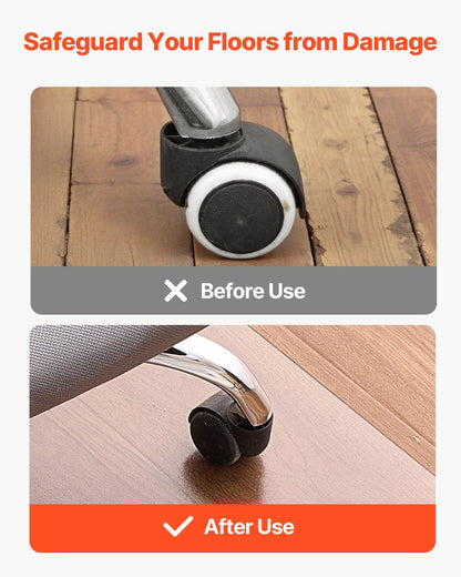 Stuhlmatte, 915 x 1225 mm Transparente Bürostuhlmatte für Hartböden, Bodenschutz für Bürostühle mit Rollen, rutschfest und leicht zu reinigen, leicht zu gleitende Tischunterlage für das Homeoffice (rechteckig)