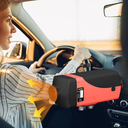 Mohana 12V 2KW Diesel Air Heater Diesel heater Parking heater Air Diesel heater with Silencer,10L tank, LCD switch for cars, buses, RVs, trucks, engineering vehicles