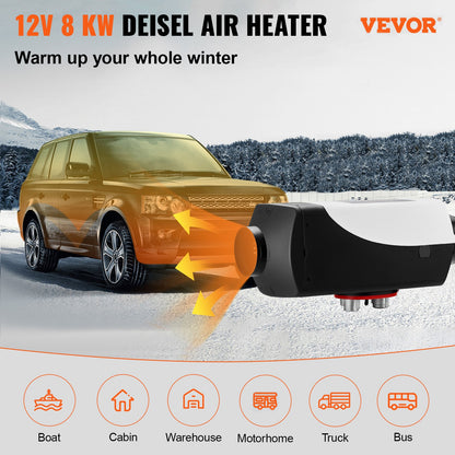 12V Diesel Parking Heater, 8KW Diesel Air Heater, Diesel Air Heater, Air Parking Heater, Air Diesel Heater, Parking Heater for Car RV Boat Truck Camper Bus