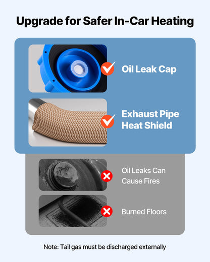 Diesel Air Heater, 8 kW DC12-24V, Fast Heating Diesel Parking Heater with Remote Control and Color Digital Display, 10L Fuel Tank, Low Noise, Voice Announcement, for RV, Truck, Boat and Trailer