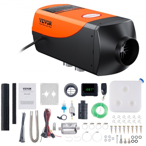 Diesel Air Heater, 12&24V 2KW Diesel Heater with Remote Control and LCD Display, 10L Fuel Tank Diesel Parking Heater, Rapid Heating for RV Trailer Camper Van Boat