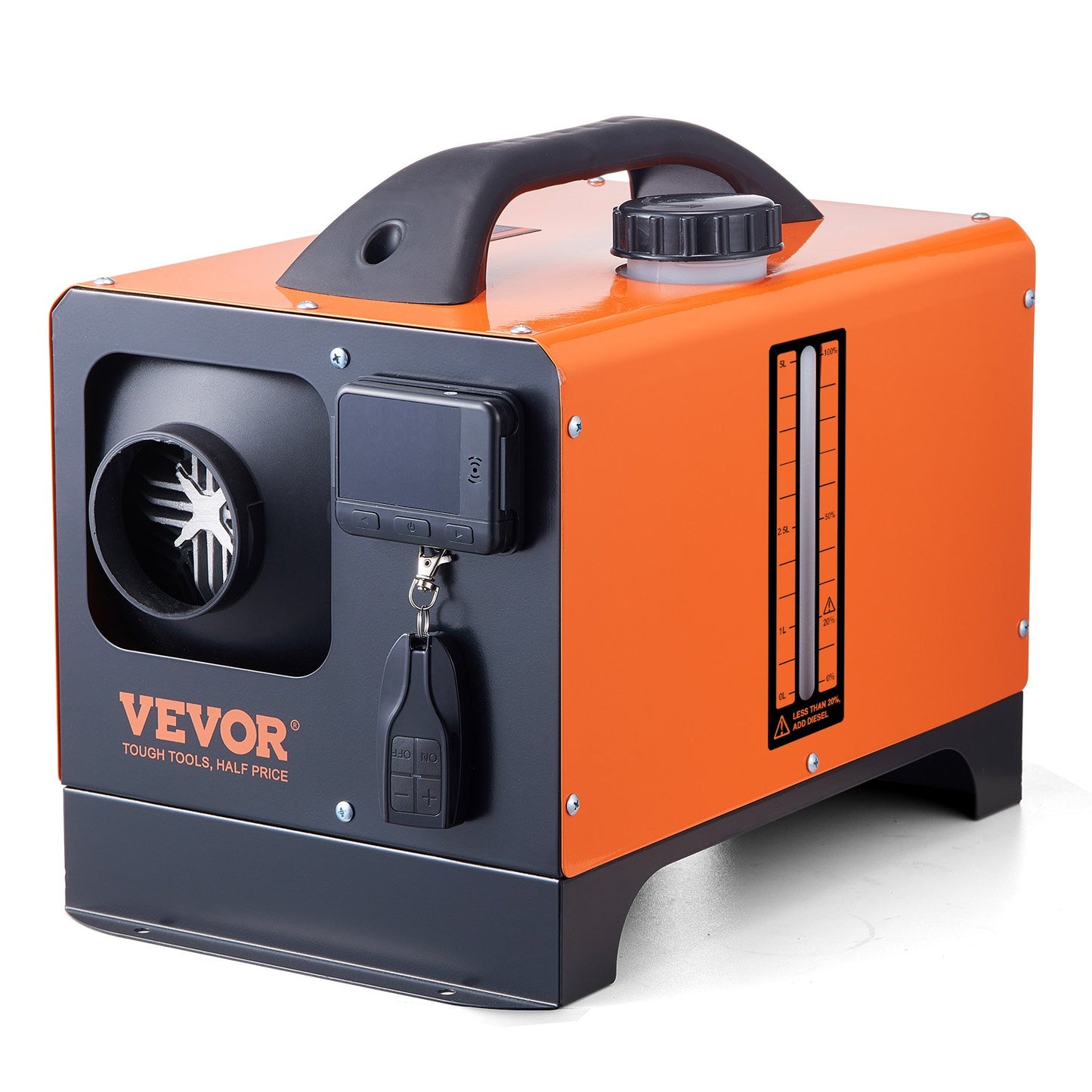 Diesel Air Heater, 12V 5KW All-on-one Diesel Heater with Remote Control and LCD Display, 5L Fuel Tank Portable Diesel Parking Heater, Rapid Heating for RV Trailer Camper Van Boat