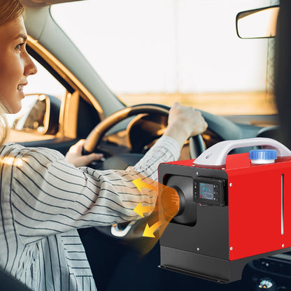 NEW Diesel Air Heater, 5KW 12V Parking Heater, Mini Truck Heater, Single Outlet Hole, with Black LCD, Remote Control, Fast Heating Diesel Heater, For RV Truck, Boat, Bus, Car Trailer, Motorhomes