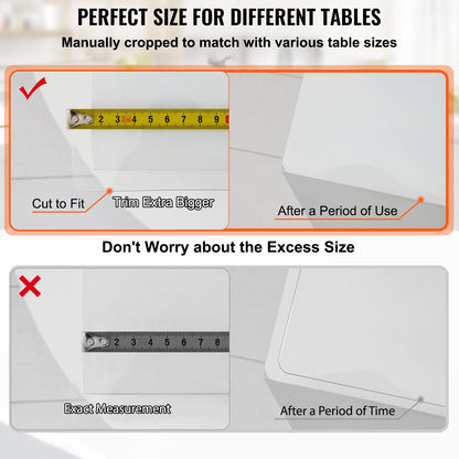 Thick Table Cover 96x 42 Inch Thick Clear Table Protector Clear PVC Tablecloth Table Top Protector 2mm Thick Table Cover Rectangular Table Pads for Dining Room Table Desk