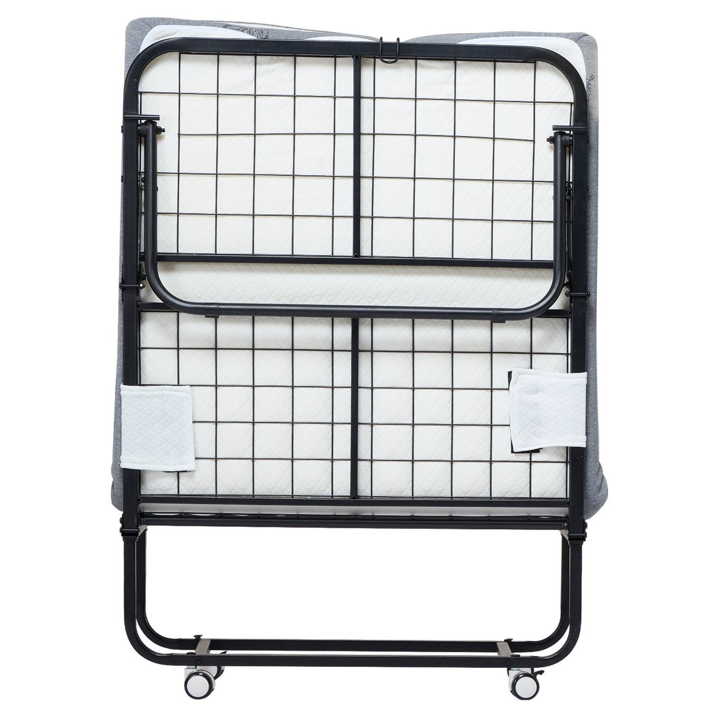 Rollaway Bed, 31 in x 75 in Folding Bed with 5 in Mattress, Twin Size Foldable Bed with Sturdy Metal Frame & Memory Foam Mattress, Portable Twin Roll Away Bed with Mattress, for Adults, Guest