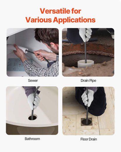 Elektrische Rohrreinigungsmaschine, 15,24 m x 1,27 cm, automatischer Vorschub