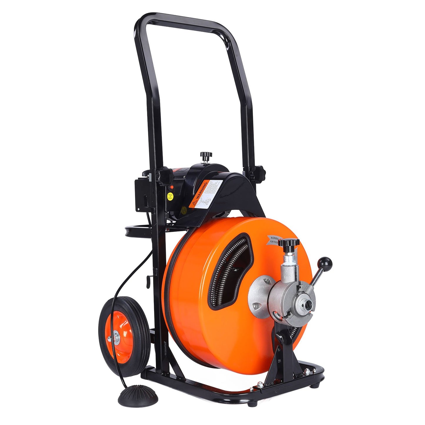 Elektrische Rohrreinigungsmaschine mit Spirale, 100 Fuß x 3/8 Zoll, automatischer Vorschub