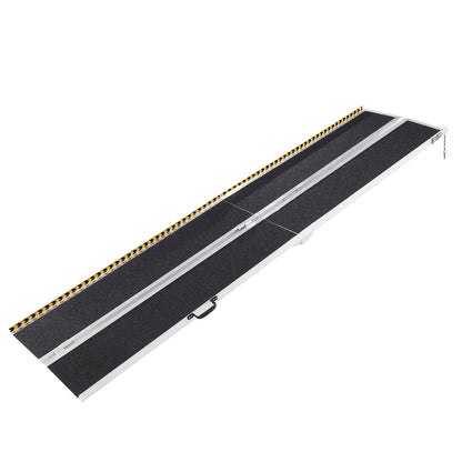 Tragbare Rollstuhlrampe, 304,8 cm, Tragkraft 363 kg, rutschfeste, faltbare Aluminium-Schwellenrampe, faltbare Rampe für Elektromobile und Rollstühle, Rampe für Menschen mit Behinderungen im Haushalt, Treppen, Türrahmen und Bordsteinkanten