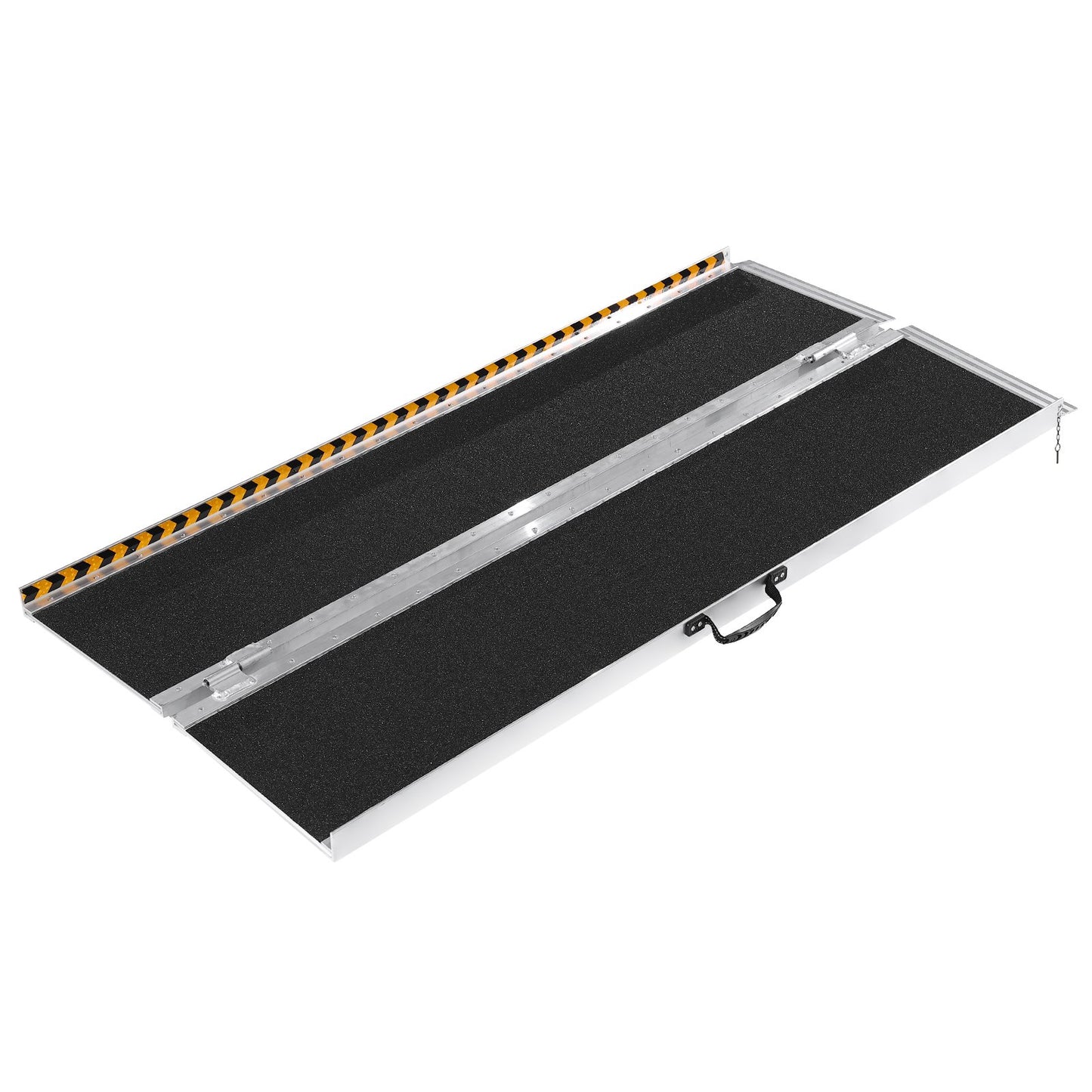 Tragbare Rollstuhlrampe, 182,9 cm, Tragkraft 362,9 kg, rutschfeste, faltbare Aluminium-Schwellenrampe, faltbare Rampe für Elektromobile und Rollstühle, Rampe für Menschen mit Behinderungen im Haus, Treppen, Türrahmen und Bordsteinkanten