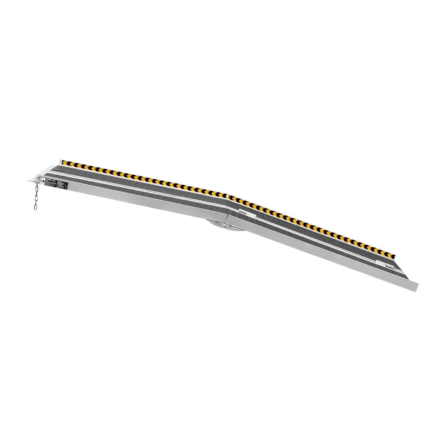 Tragbare Rollstuhlrampe, 2,13 m, Tragkraft 363 kg, rutschfeste, faltbare Aluminium-Schwellenrampe, faltbare Rampe für Elektromobile, Rollstuhlrampe, Behindertenrampe für Treppen, Türen und Bordsteine ​​im Haus