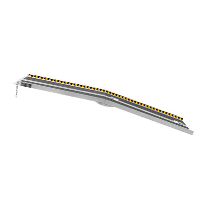 Tragbare Rollstuhlrampe, 243,8 cm, Tragkraft 363 kg, rutschfeste, faltbare Aluminium-Schwellenrampe, faltbare Rampe für Elektromobile und Rollstühle, Rampe für Menschen mit Behinderungen im Haushalt (Treppen, Stufen, Türen, Bordsteine)