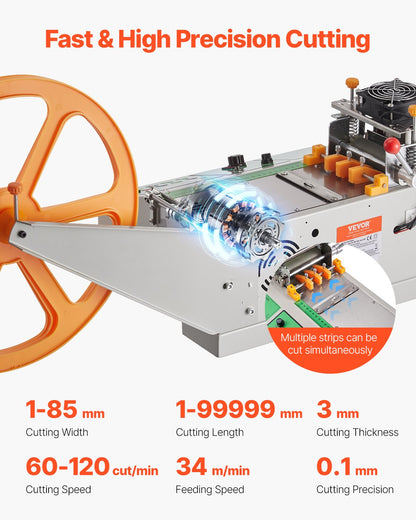 Automatic Webbing Cutting Machine, Hot and Cold Ribbon Cutting Machine with Adjustable Temperature and LCD Display, Zipper Tapes Cutter for Nylon Webbing, Elastic Bands, Shoelaces
