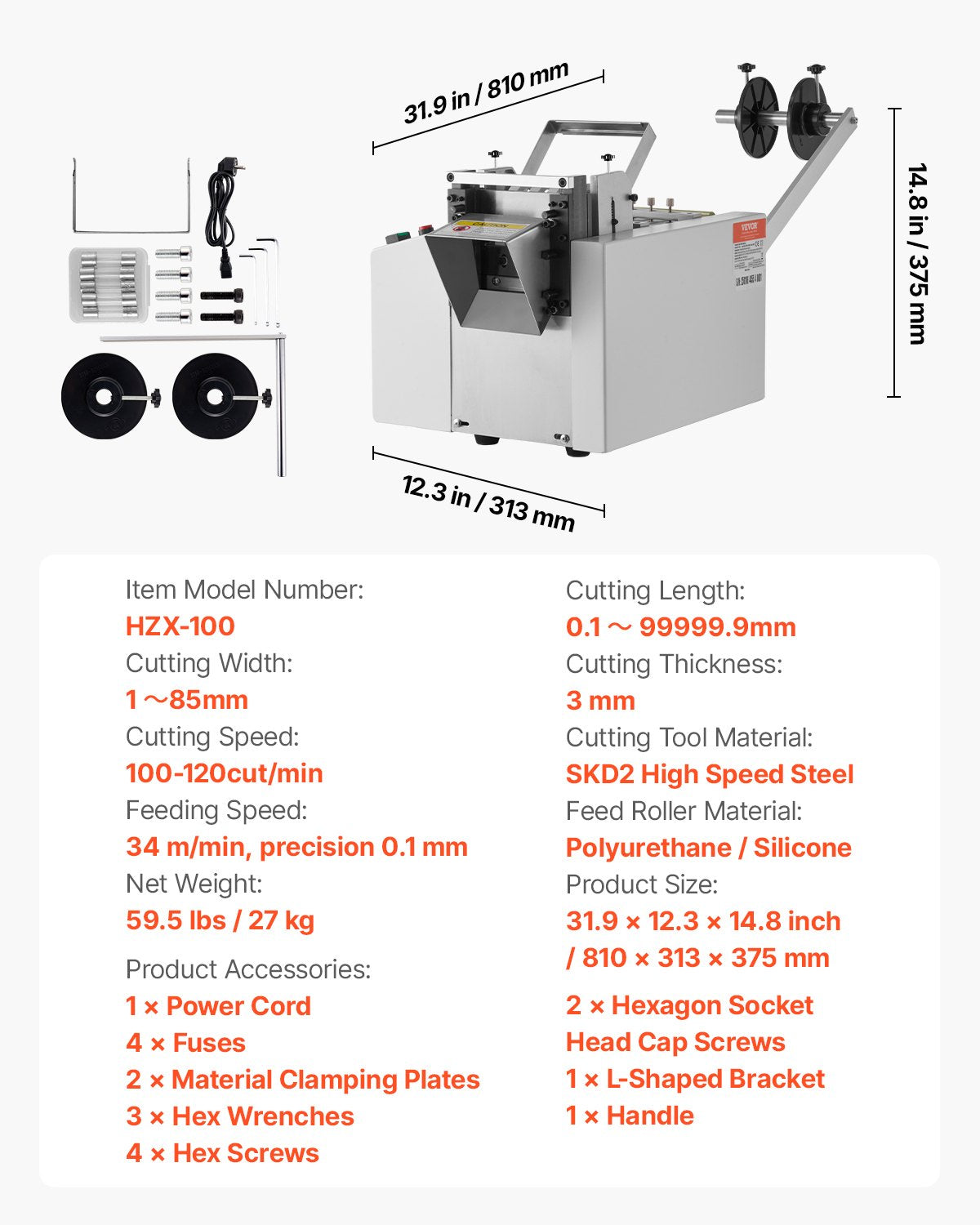 Automatischer Schrumpfschlauchschneider, Kabelrohrschneidemaschine mit 1 mm–85 mm Schnittbreite, 0,1 mm–99999,9 mm Schnittlänge, automatischer Schlauchschneider für Schrumpfschläuche, Glasfaserschläuche, Kabel, gelbe Wachsschläuche
