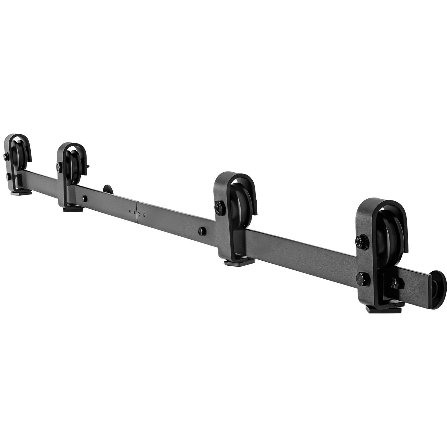 Bi-Folding Sliding Barn Door Hardware Track Kit, 64" Top Mount Track Kit, Slide Smoothly & Quietly, Heavy Duty, Easy to Install, Suitable for Four 15" Closet Pantry Laundry Doors (Not Included)