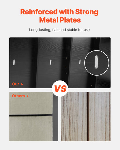 Rechteckiger Esstisch, 160 cm lang, großer Holztisch für 4-6 Personen, moderne Esszimmermöbel, Konferenztisch mit einer Tragkraft von 150 kg, für Küche und Wohnzimmer, Schwarz (nur Tisch)