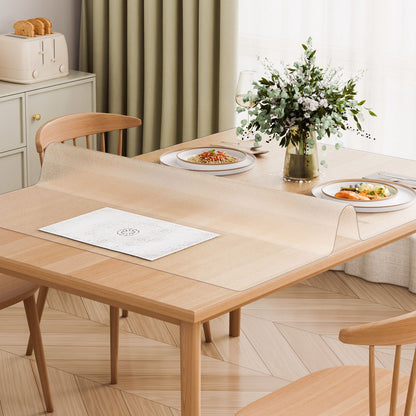 Tischdecke aus Kunststoff, 107 x 152 cm (42 x 60 Zoll), 1,5 mm dick, mattiert, rechteckige PVC-Schreibtischunterlage, wasserdicht und leicht zu reinigen, für Büro, Kommode, Esstisch und Nachttisch