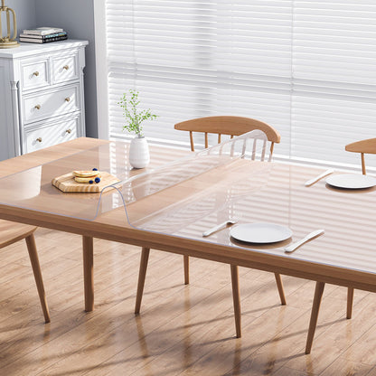 Transparente Tischschutzdecke, 91 x 183 cm, 1,5 mm dicke PVC-Tischdecke, wasserdichter Tischschutz für Schreibtisch, Couchtisch und Esstisch