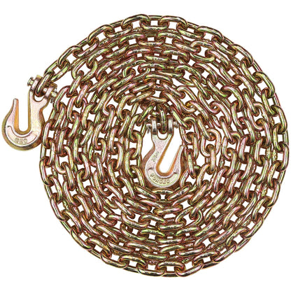 G80 Transport-Zurrkette, 5/16" x 14,2' Abschleppkette mit Schäkelhaken, 4900 lbs sichere Arbeitslast, Hochleistungs-Anhängerkette für den Transport von Abschleppwagen-Zurrausrüstung