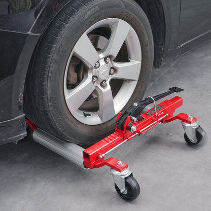 Wheel Dolly, Max Capacity 1500 Lbs Car Dolly, Car Jack Dolly Lifter with 360° Rotatable Wheels, Heavy Duty Vehicle Positioning Ratchet Tire Jack, for Vehicle Car Auto Repair Moving, Set of 4