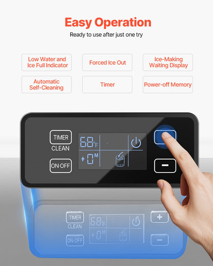 Unterbau-Eiswürfelbereiter, 80 Pfund/Tag, mit Ablaufpumpe, wendbarer Tür, Edelstahl, freistehend, für gewerbliche und private Küchen